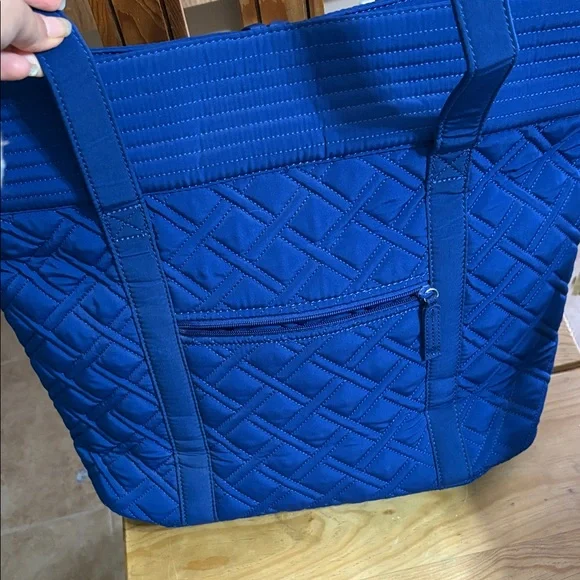 Vera Bradley Blue Quilted Tote Bag - Picture 4 of 10